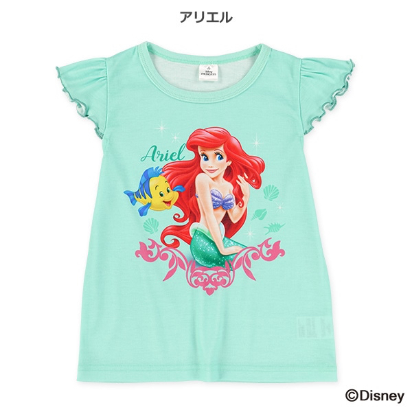🇯🇵預訂 日本直送🇯🇵兩色Disney公主印花法式袖T恤