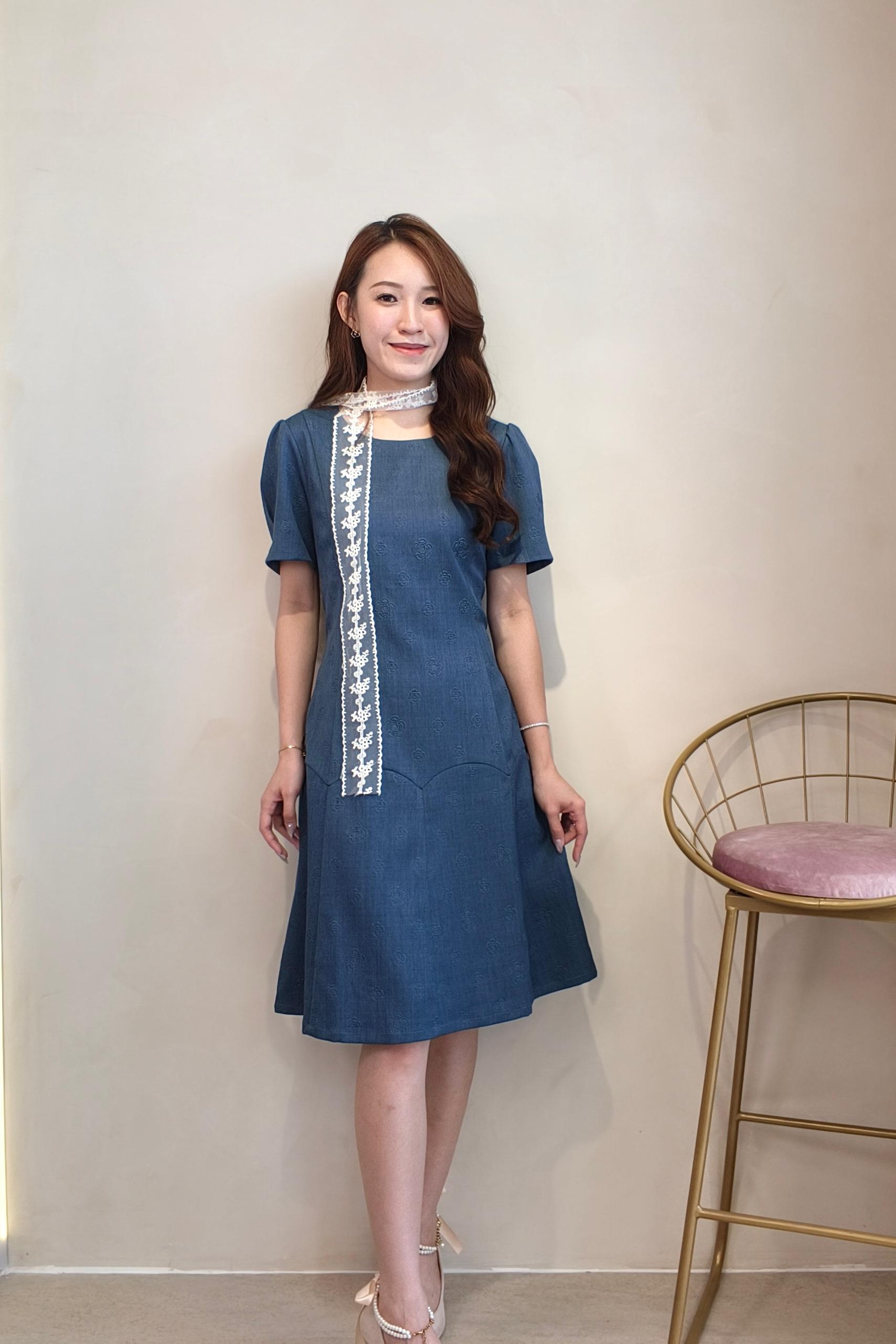 25699 Rose Embossed Elegance Dress