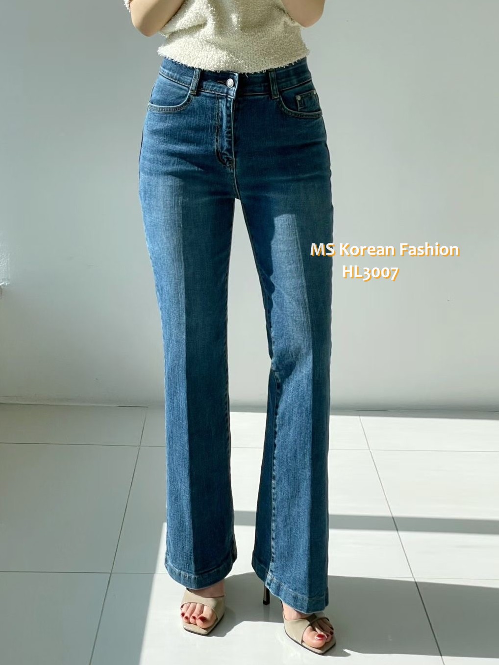 HL3007 韓國🌼Howluk春版熨線定型喇叭牛