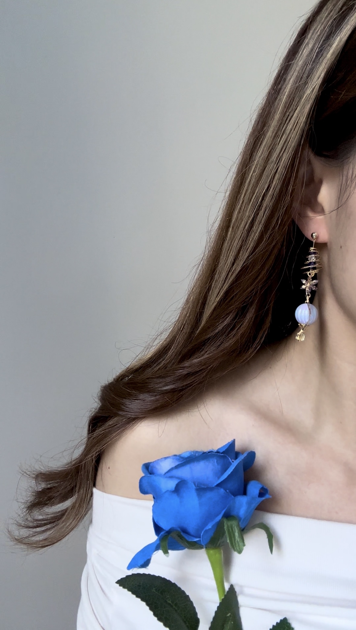 旋轉紫晶熱氣球耳環🎈