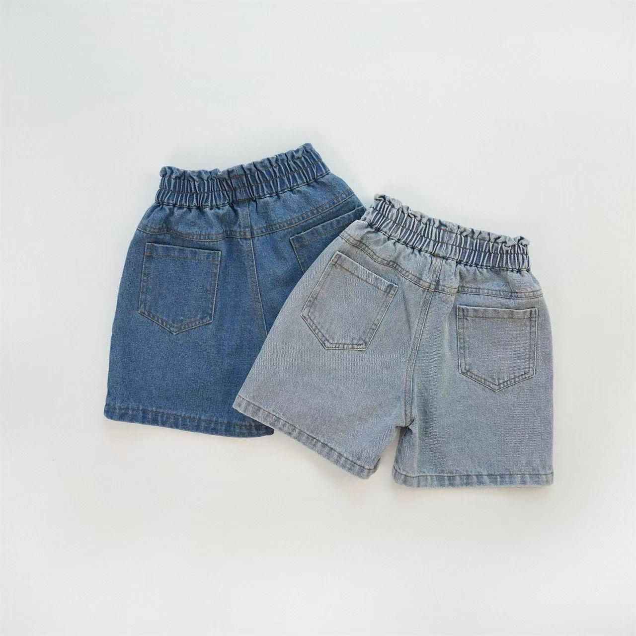 Barbie 字母滿繡花牛仔短褲