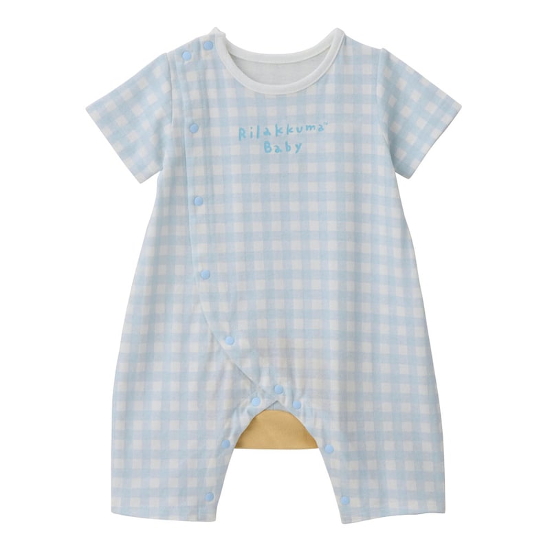 🇯🇵預訂 日本直送🇯🇵Rilakkuma Baby鬆弛熊系列兩色人物屁股面部格紋短袖連身服