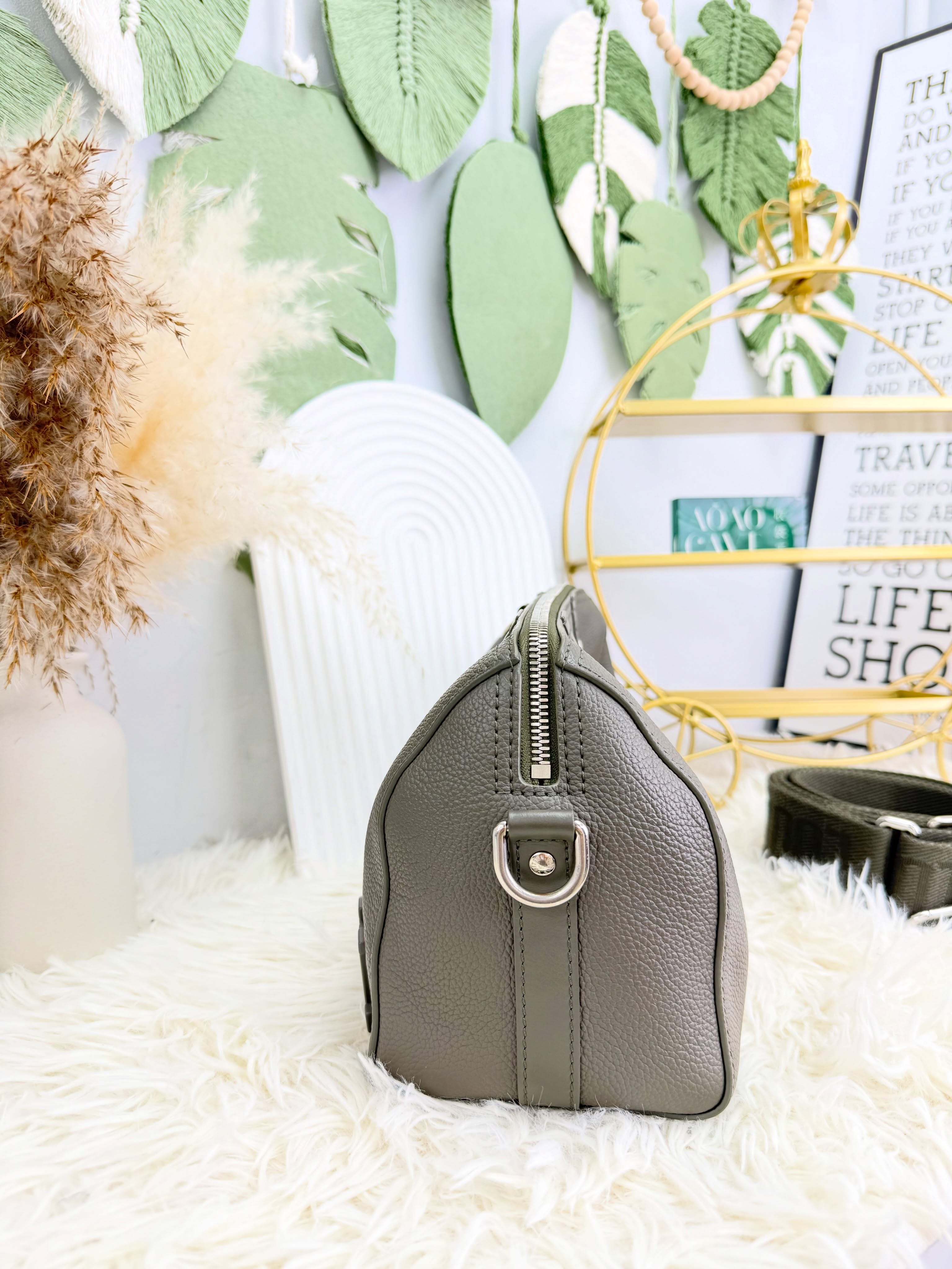 Lv👜 PRE OWNED 🛍️Keepall 27 卡其綠色 💚