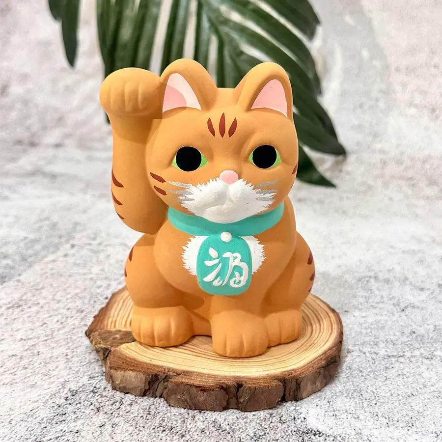 📦訂購 台灣代購 加藤陶器 瀨戶燒手繪陶瓷招財貓 小黃豆