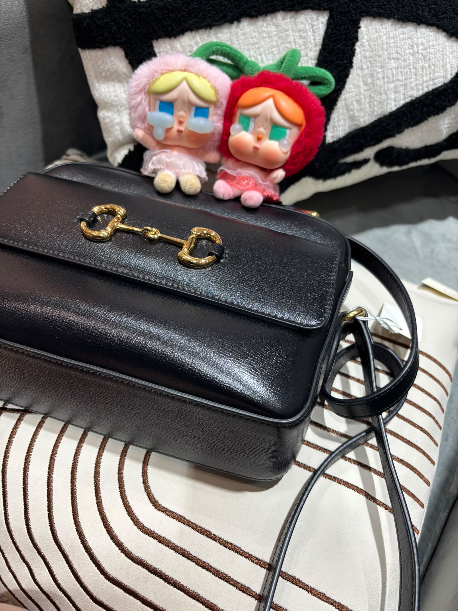 Gucci horsebit 1955 camera bag 黑金牛皮,100%Authentic, 98%New ✅專門店收據✅Tap✅Dust bag