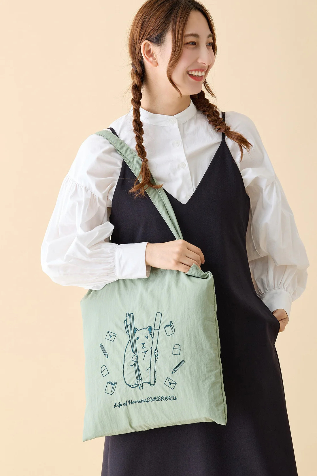 日本預訂📍助六之日常刺繡圖案Tote Bag