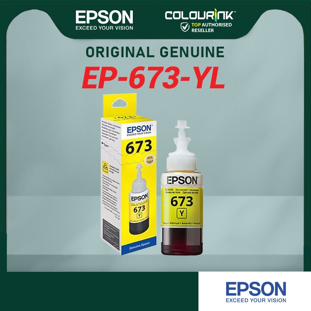 Epson Original Genuine T673 Refill Ink Bottle 70ml L800｜L805｜L850｜L1800 T6731 T6732 T6733 T6734 T6735 T6736