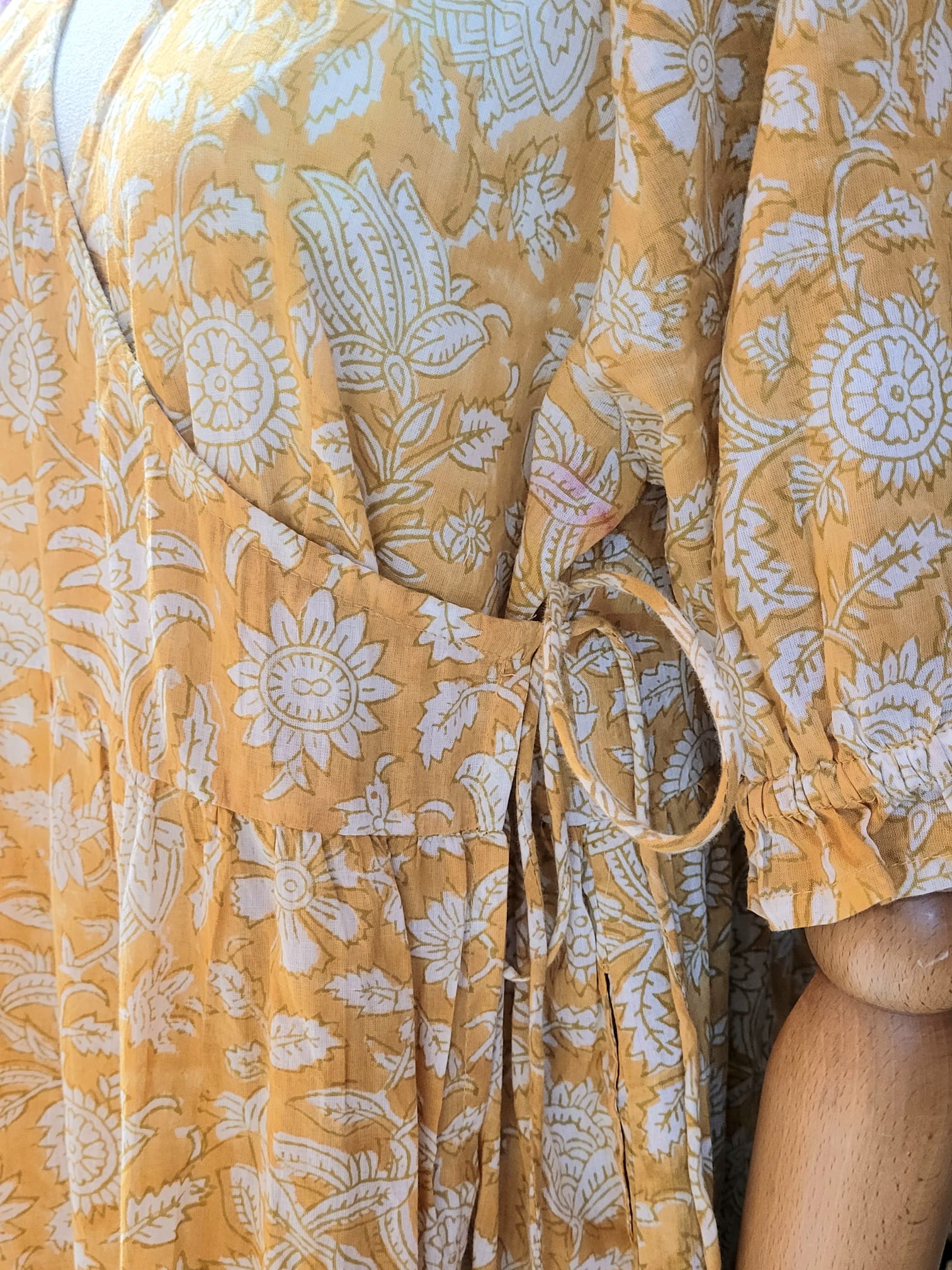 印度木刻印花純綿連身裙