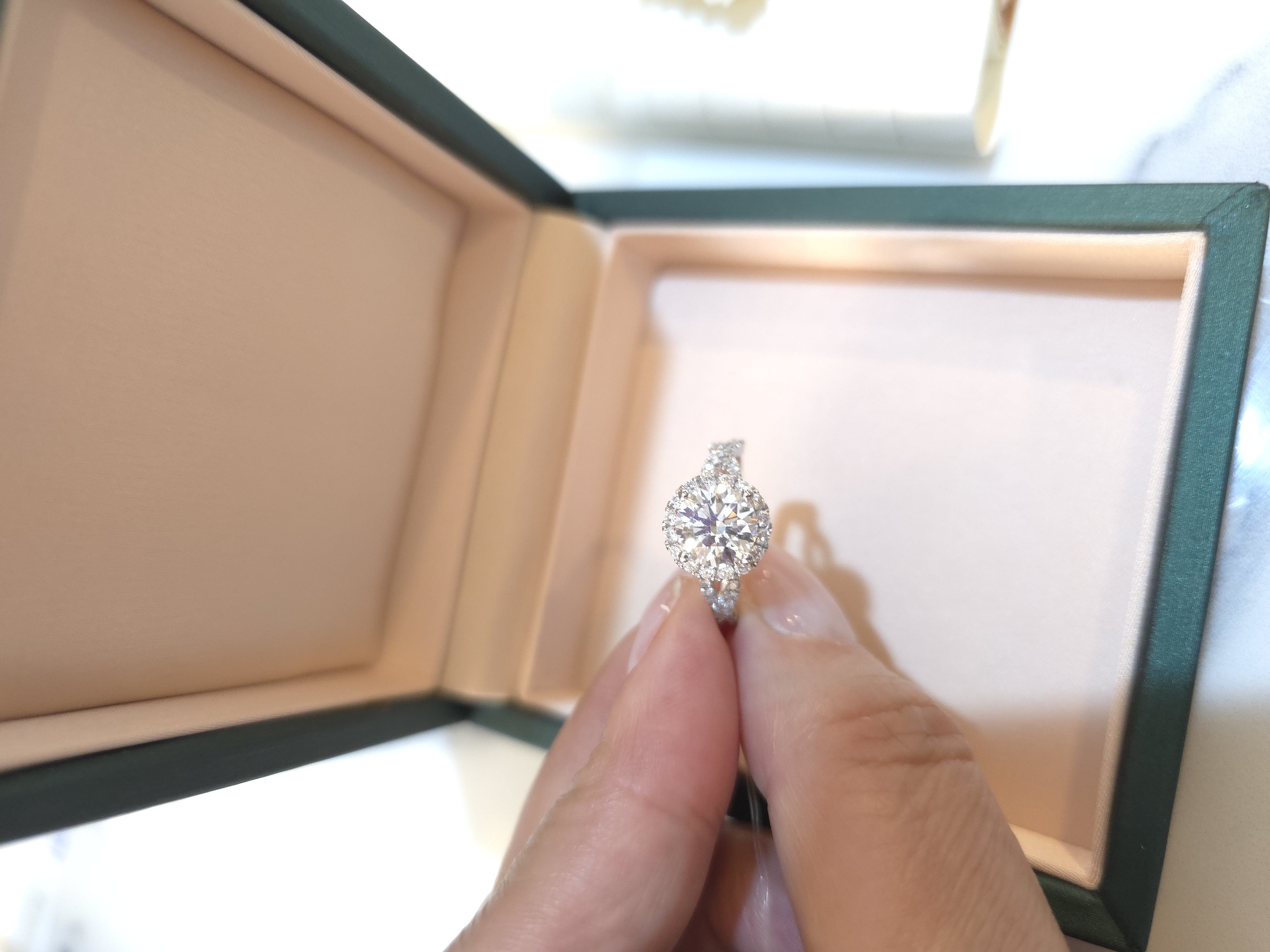 pt950培育鑽石戒指 D1.57 d0.491 E/VVS2 S13