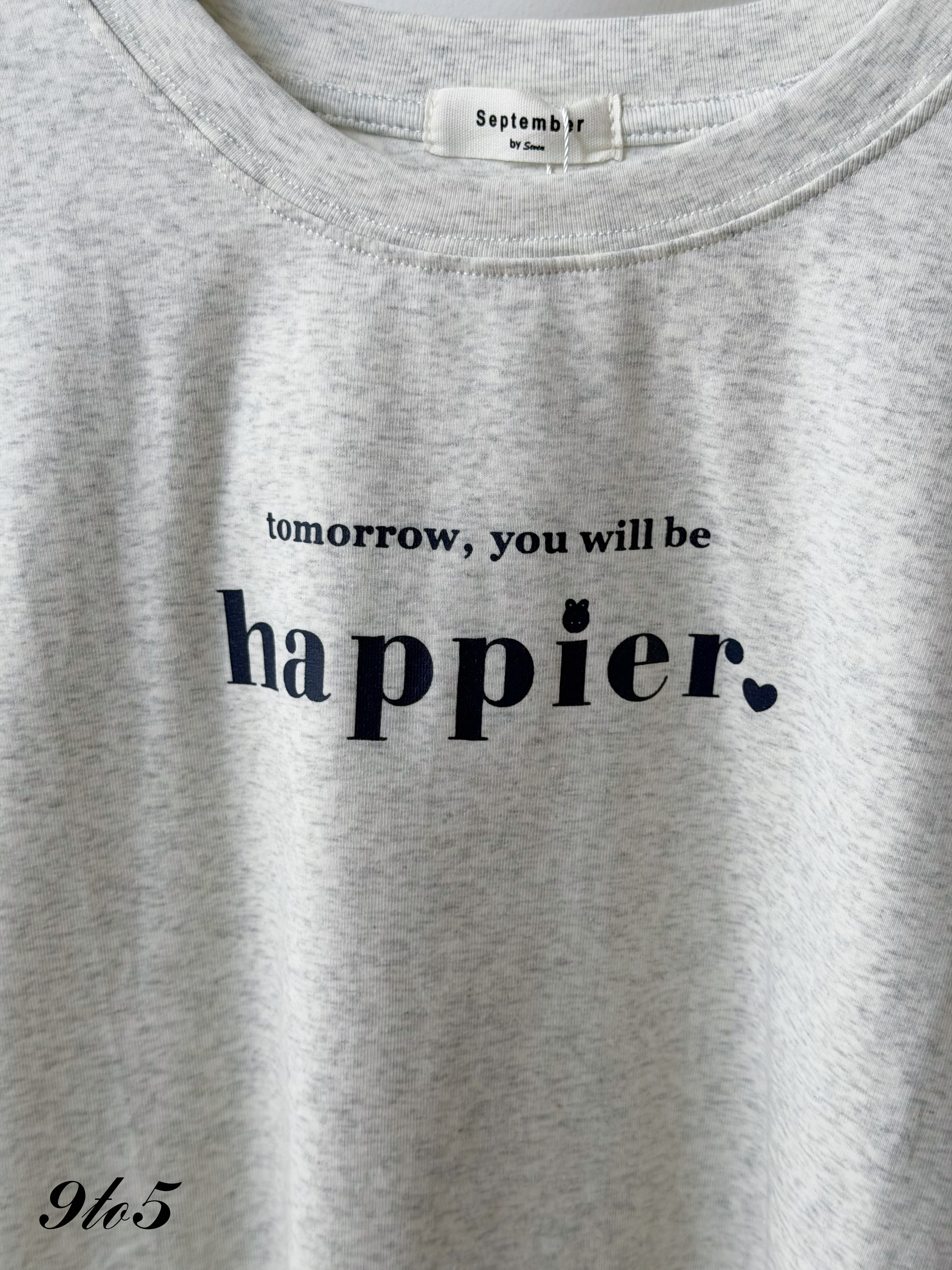 T4475 Cape Sleeve Wording Crop Tee - 4 Colors 