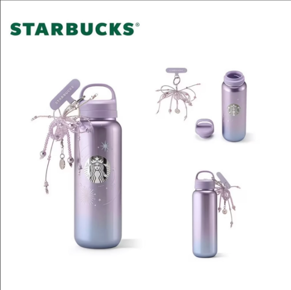 💯STARBUCKS 2026 紫夜星河不鏽鋼保溫杯+掛件