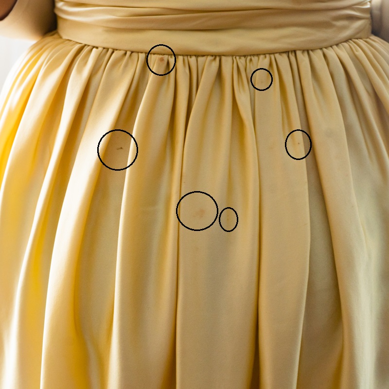 1970s Lanvin Champagne Yellow Silk Cocktail Dress (NA0370)