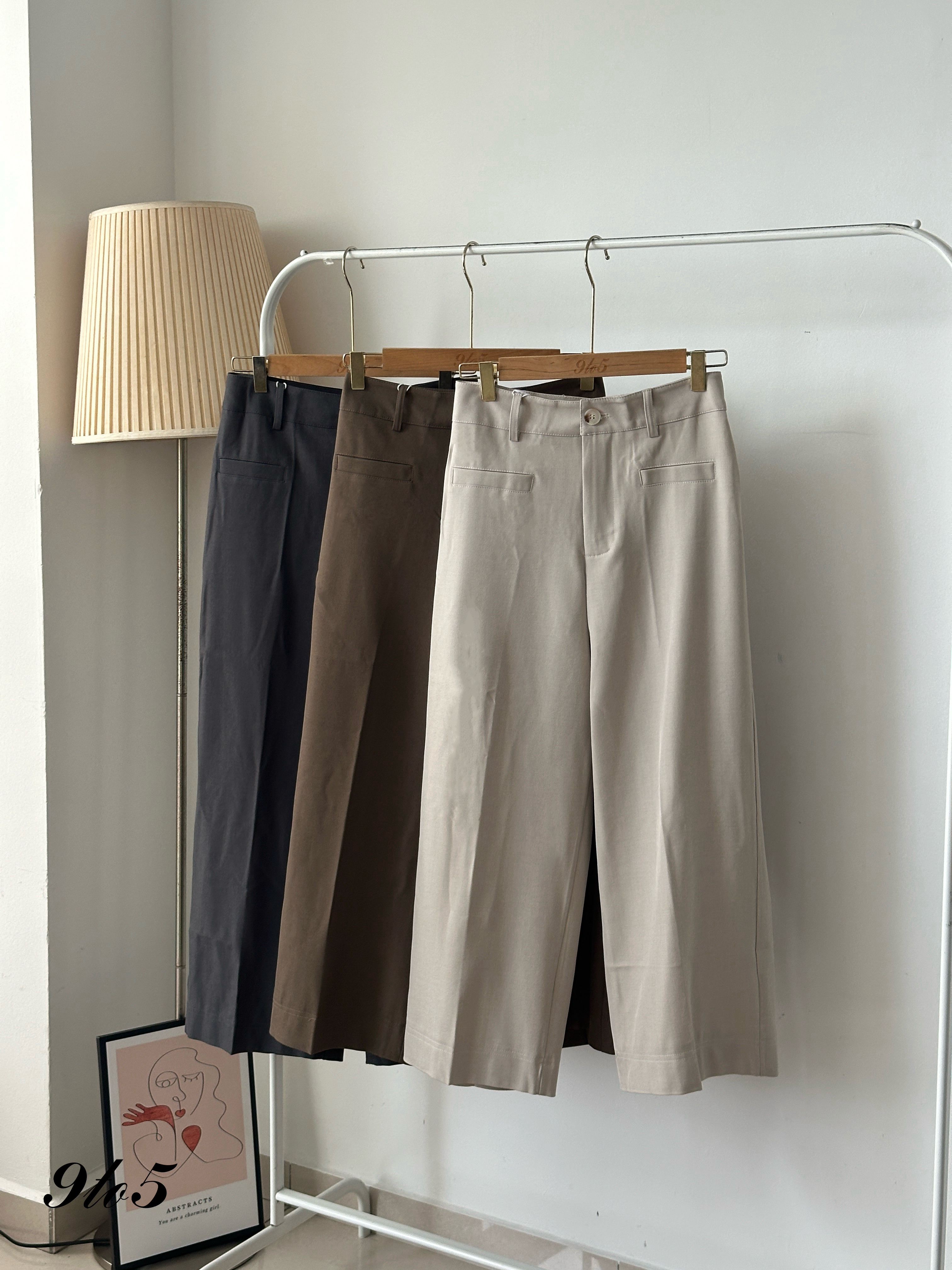 S1806 A Line Long Pants - 3 Colors 