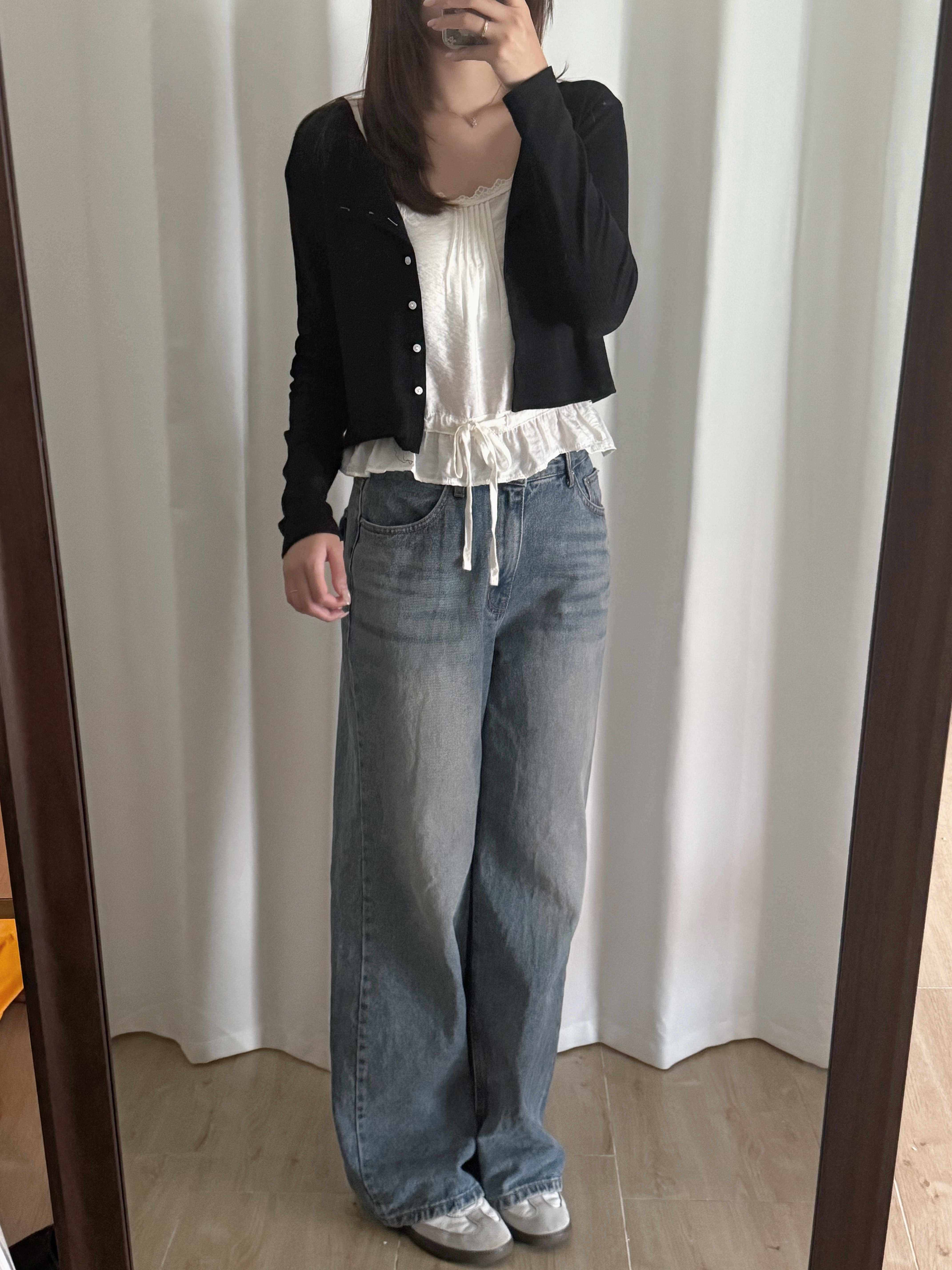 Lace小花綁帶吊帶短背心