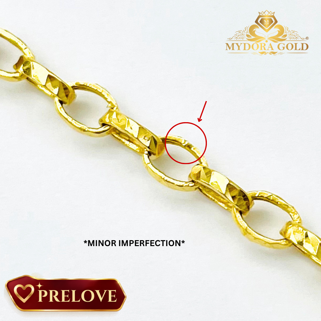 PRE-LOVE: Rantai Tangan Oval Candy Chain l EMAS 916/22K