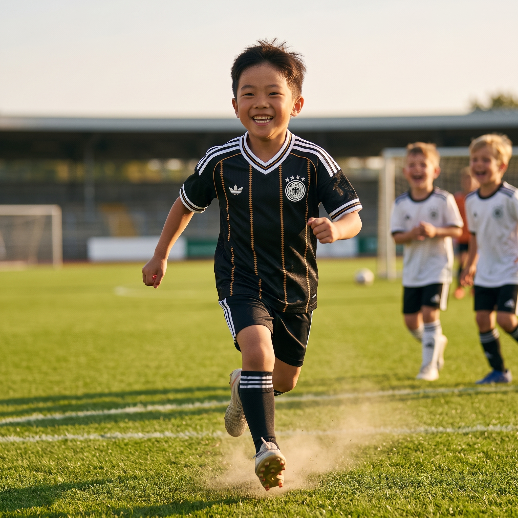 黑金告別！⚫🟥🟨 Adidas Germany 德國 2026 三客童裝球衣 (可加印球員印字及臂章) KS5264