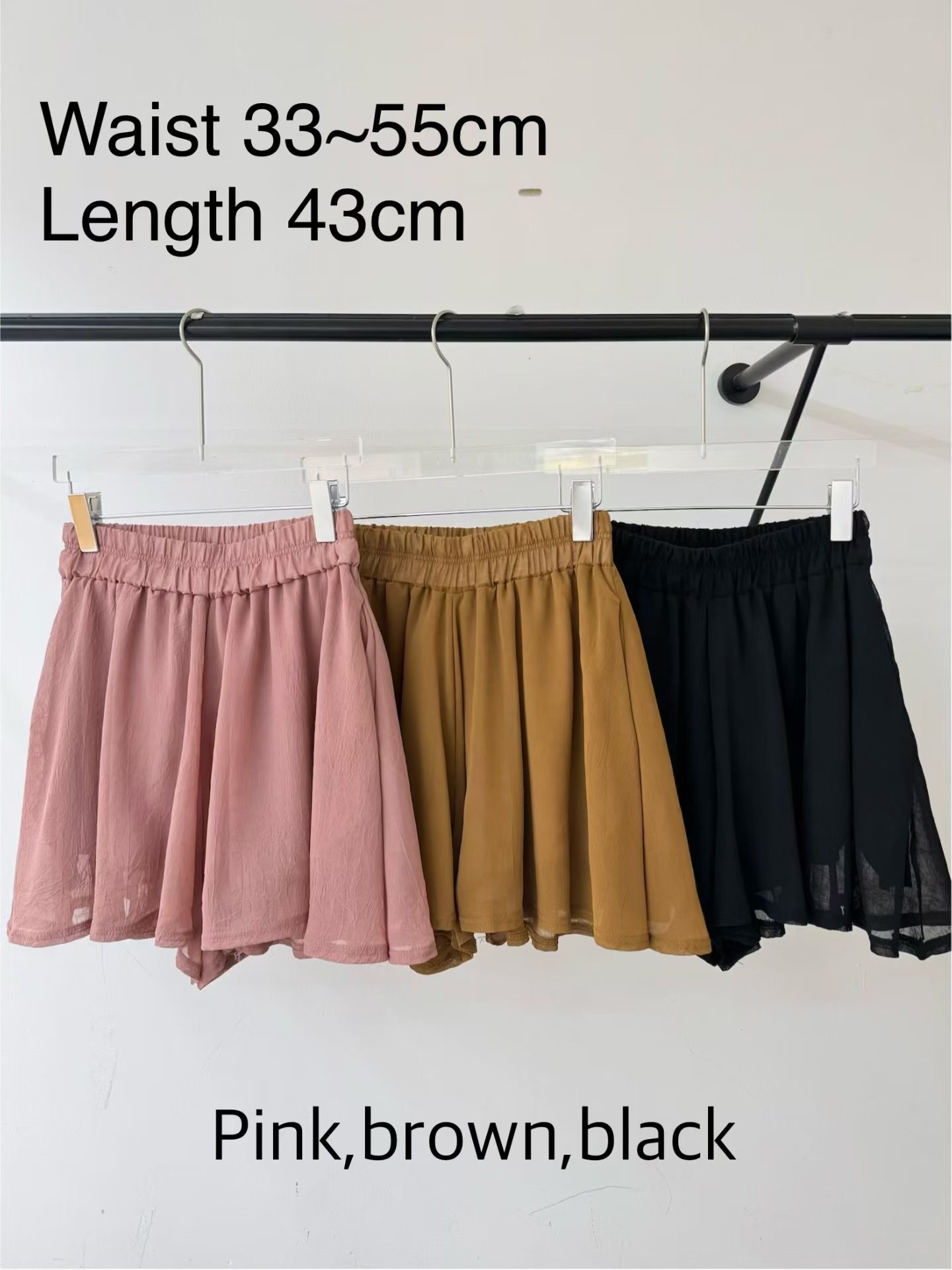 M15 薄紗橡筋腰裙褲