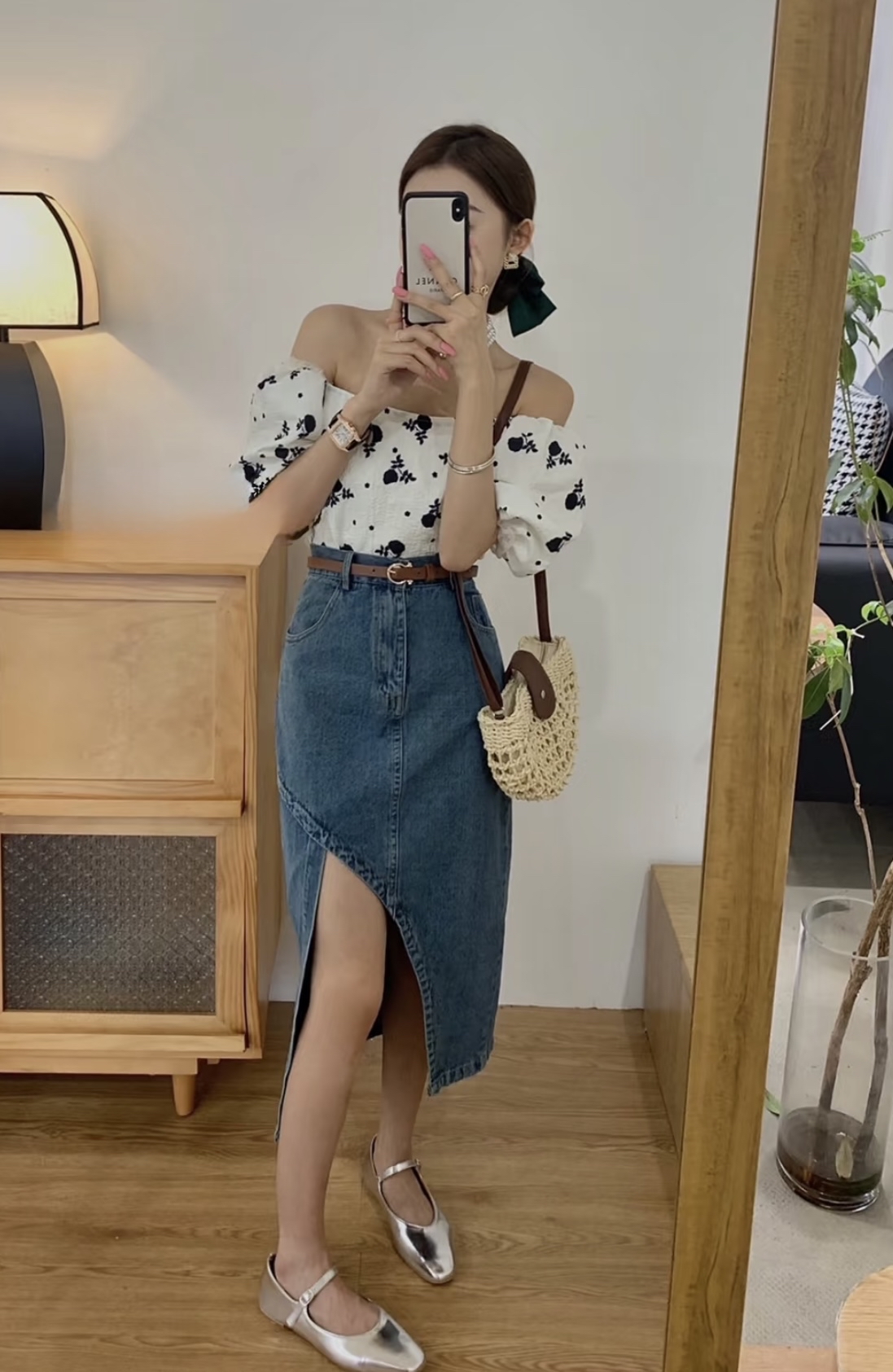 J204不规则开叉裙