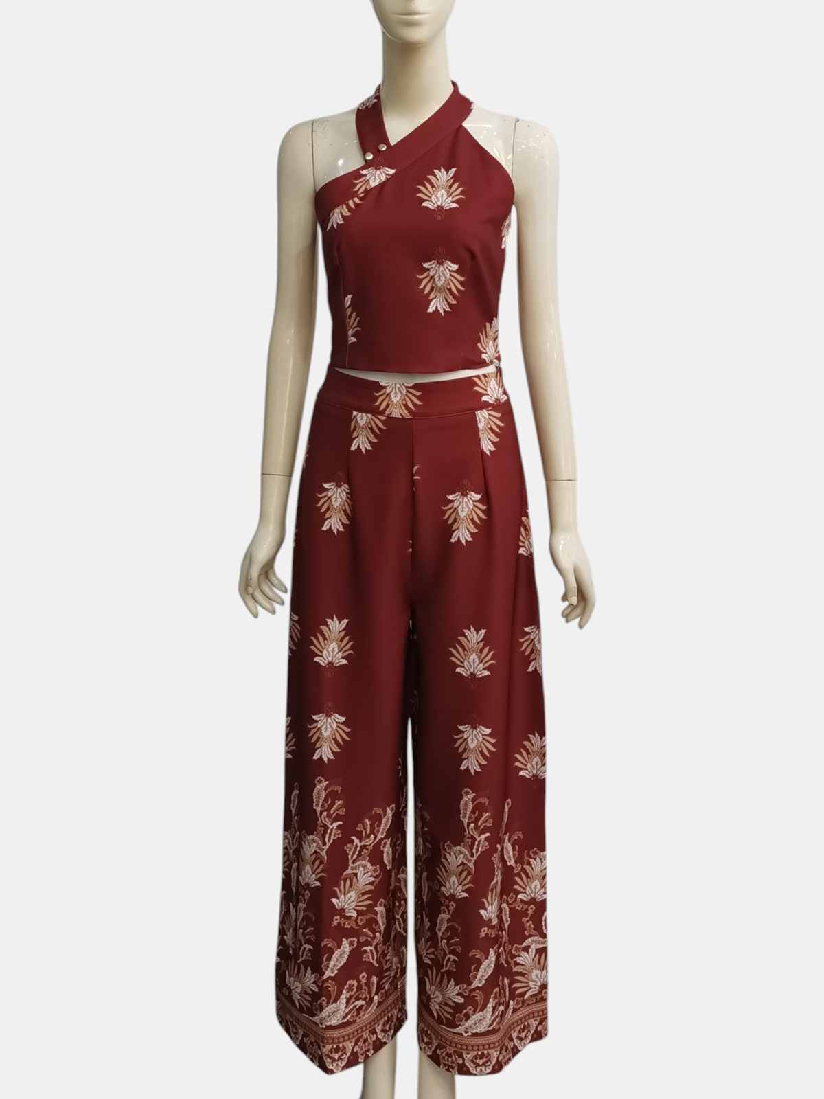 Heritage Halter Top with Wide Leg Set M228