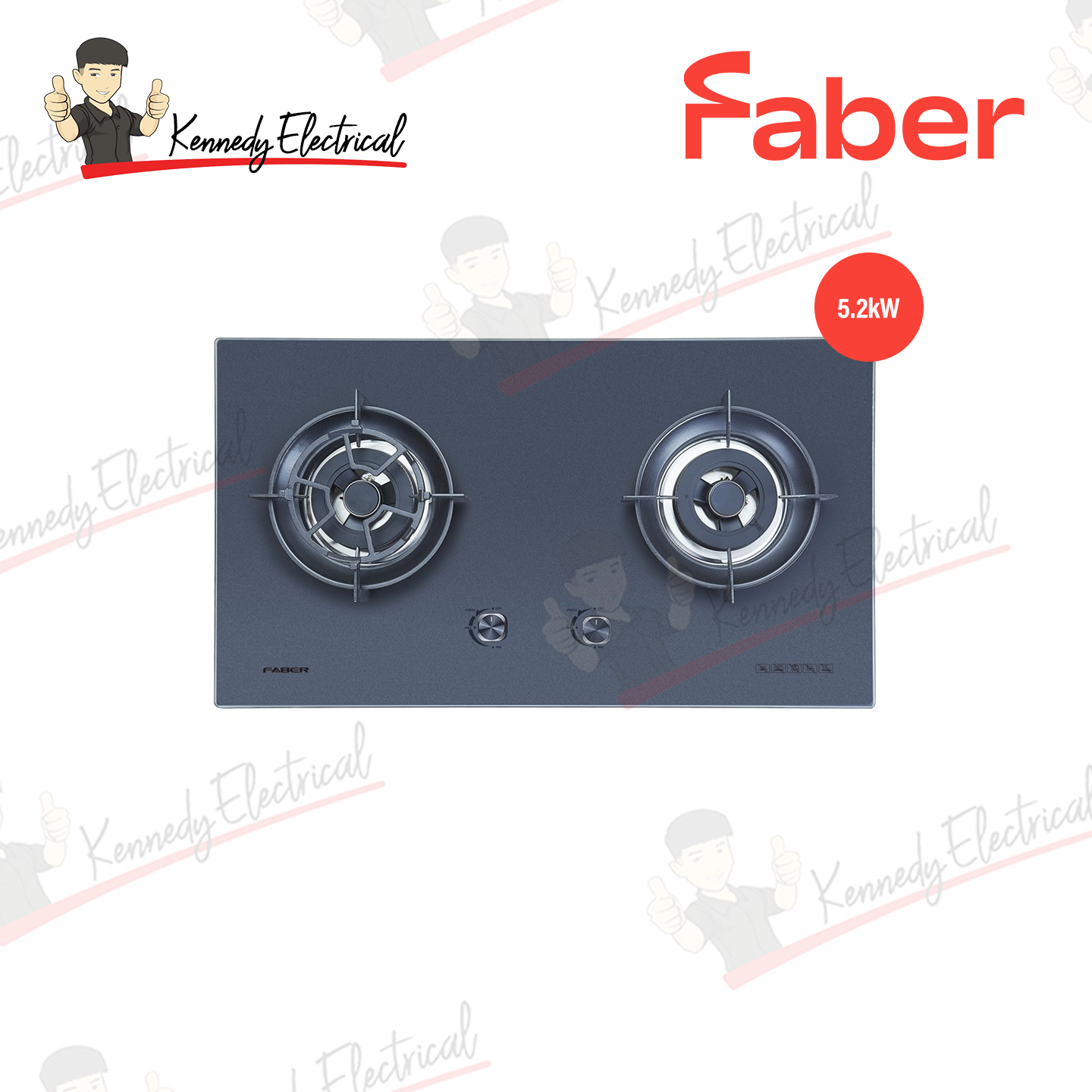 Faber 5.2Kw Built-In Gas Hob FBIH G902B520TGM
