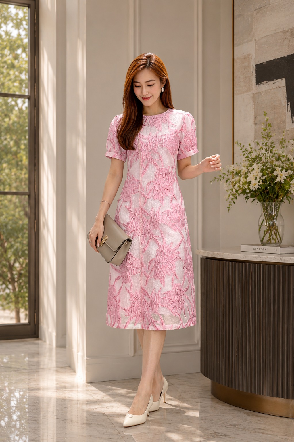 210559 Celeste Bloom Texture Dress