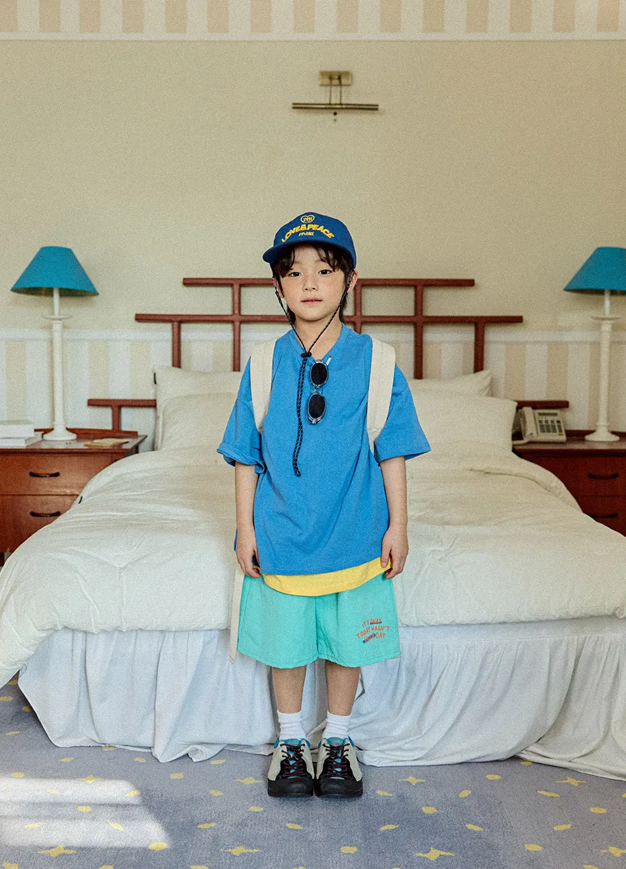 Luna字母五分短褲 2色