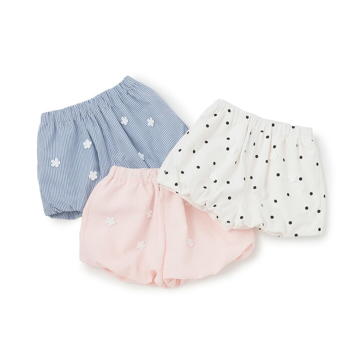 🇯🇵預訂 日本直送🇯🇵 Petit Main 三色花花條紋波點氣球褲