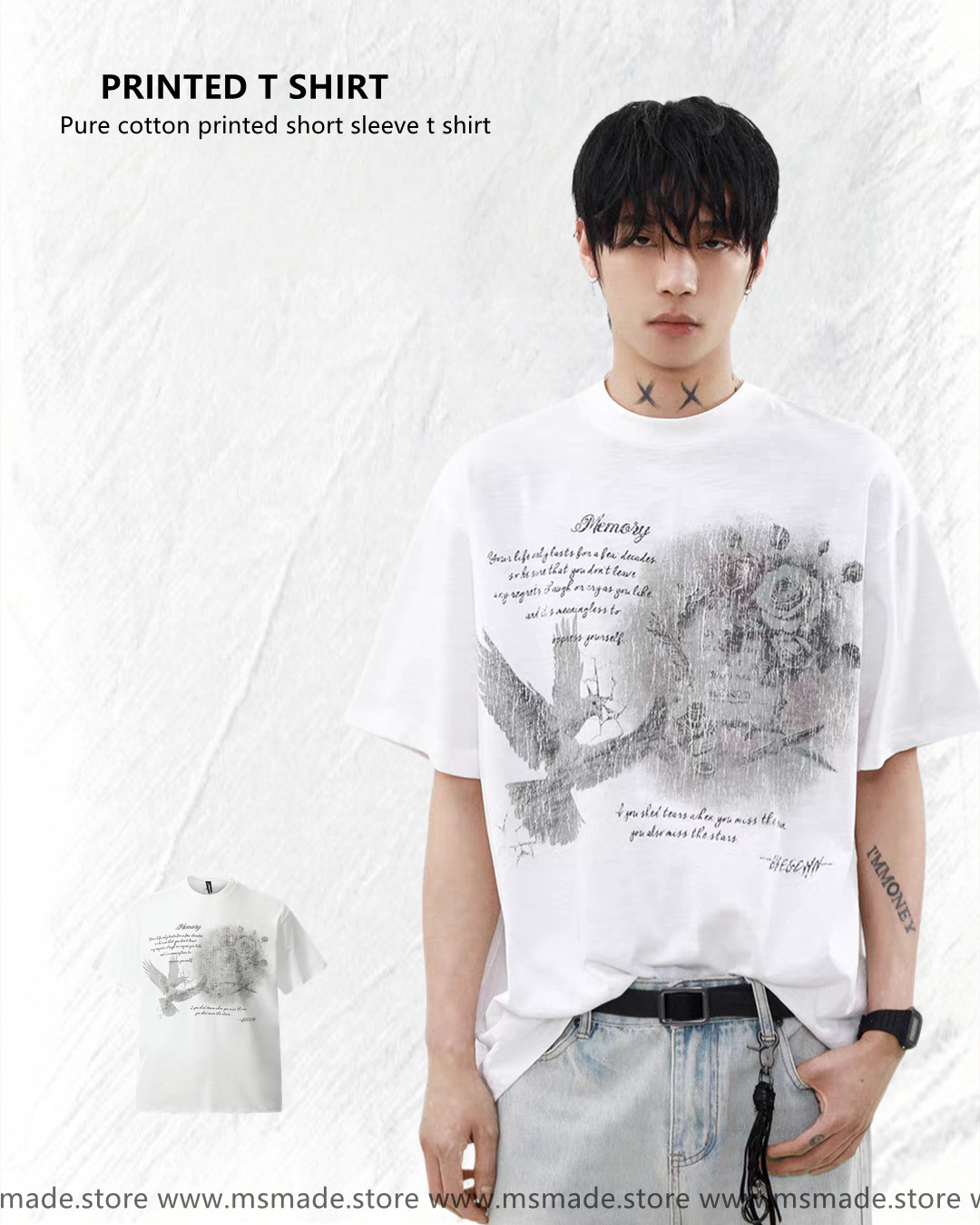 M25 美式印花短袖t恤