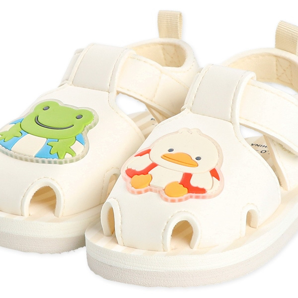 🇯🇵預訂 日本直送🇯🇵青蛙鴨子圖案米白色EVA涼鞋