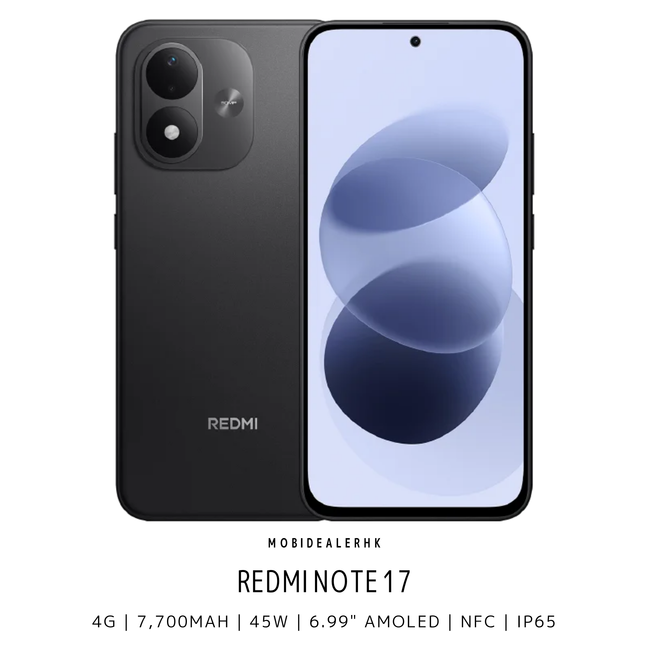 Redmi Note 17 | 紅米 Note 17 | 4G | 智能手機 | 7700mAh矽碳電池 | 45W快充 | 6.99"AMOLED | IP65防水