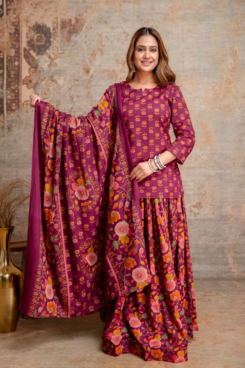 Gulbahar: Plum Blossom Gopi Set