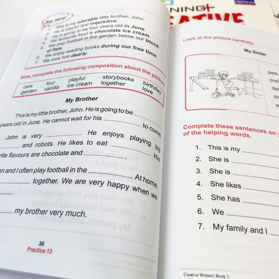 SAP Learning Creative Writing Workbook 1-6 (一套6本)  | 新加坡英文寫作SAP07