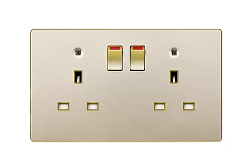 MK Aria 太空金 13A孖蘇有掣有燈 插座