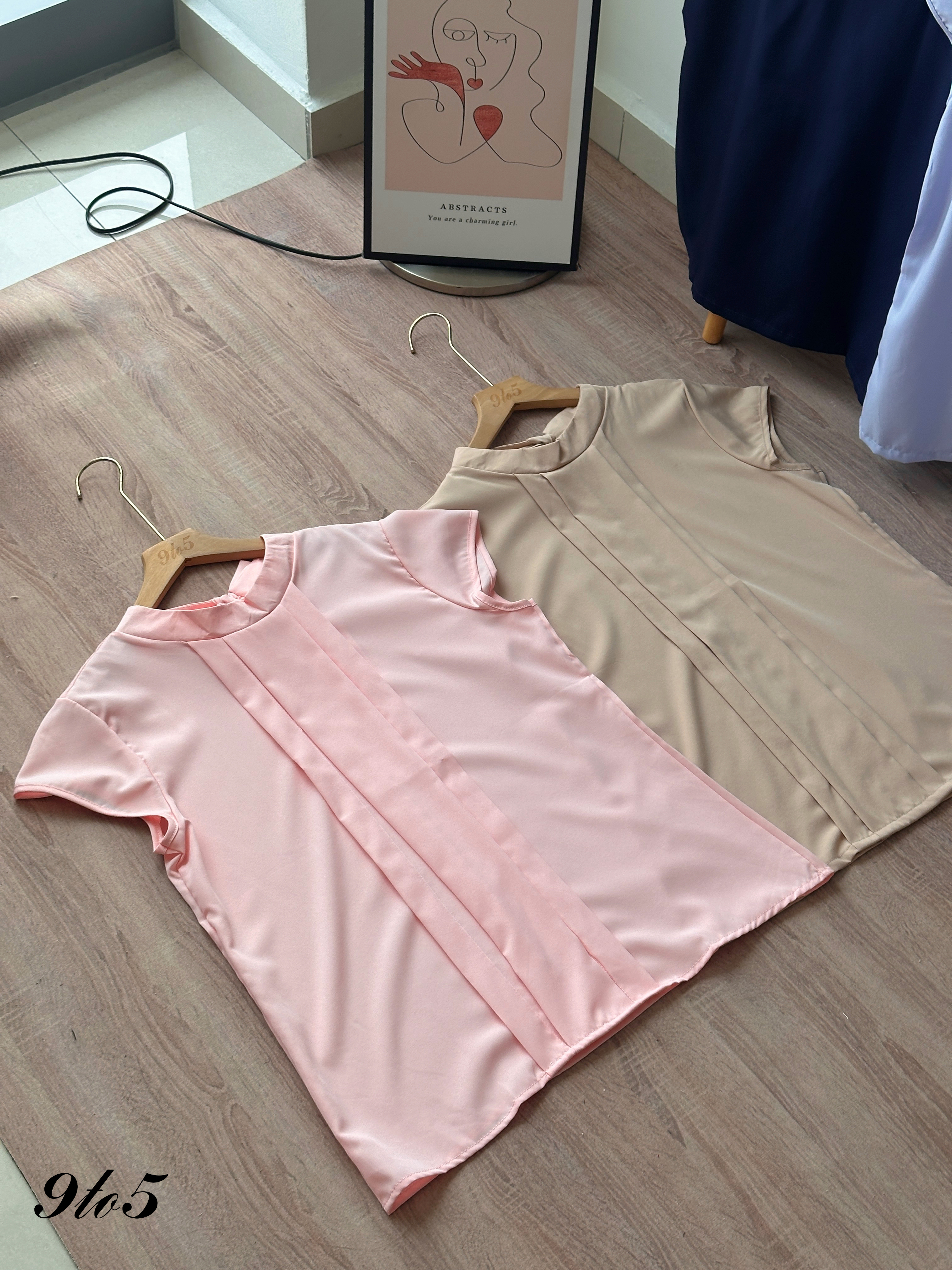 T4430 Mock Neck Cape Sleeve Shirt - 4 Colors 