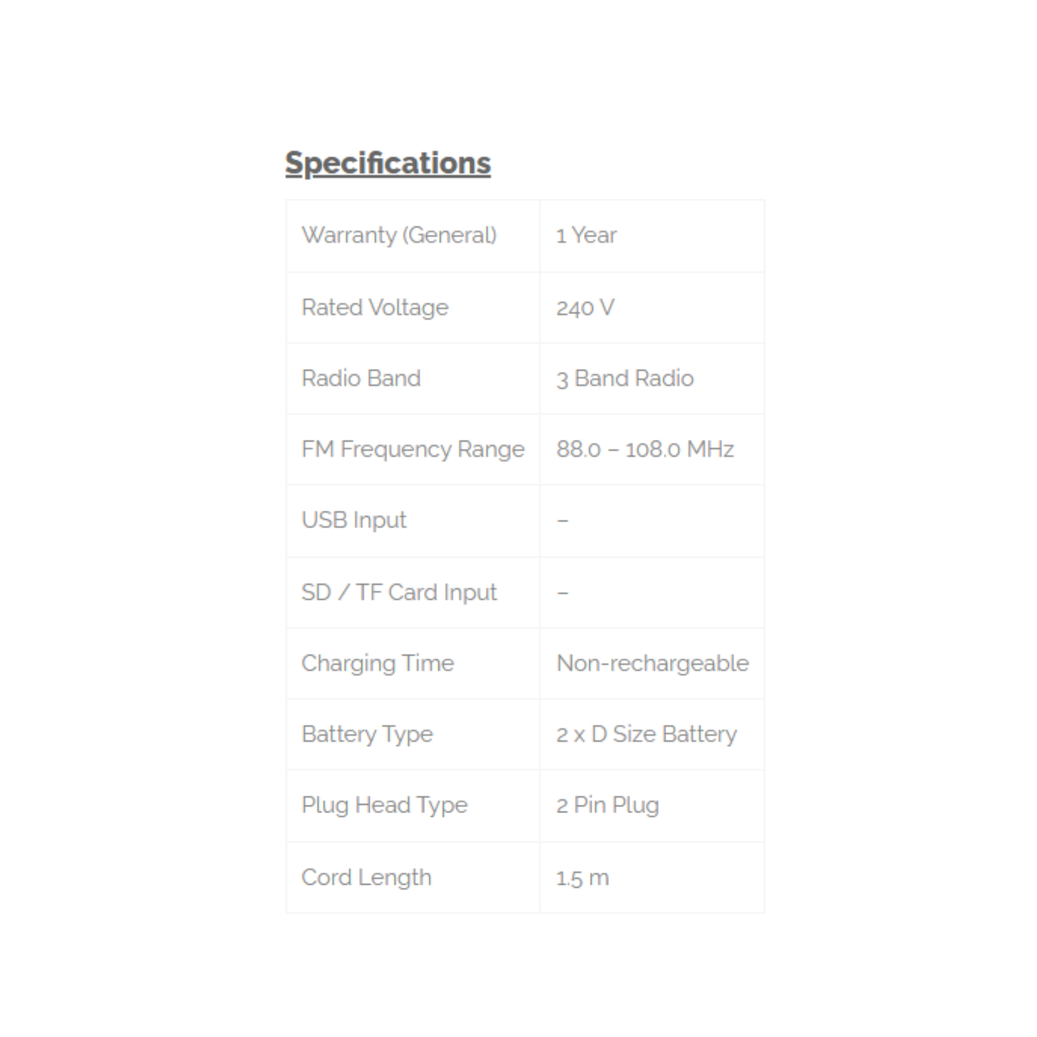Phison 3-Band Portable Radio PPR-51