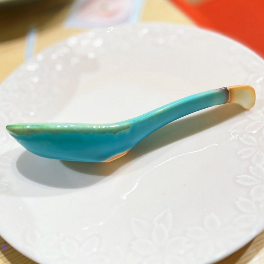 【日本製】美濃燒雙色掛耳手把陶瓷匙羹