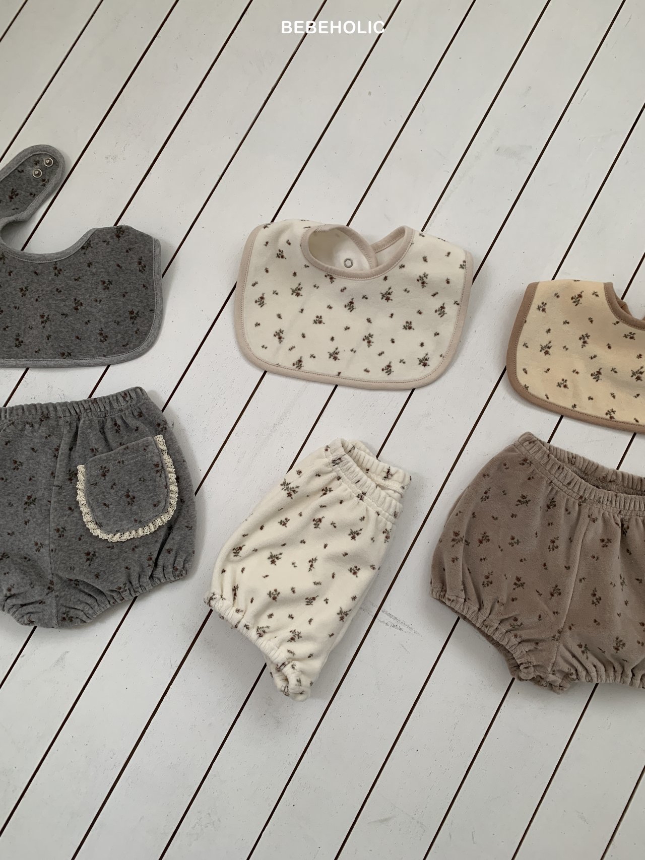 🌸預訂 韓國直送🌸🇰🇷BEBEHOLIC三色蕾絲口袋碎花燈籠褲