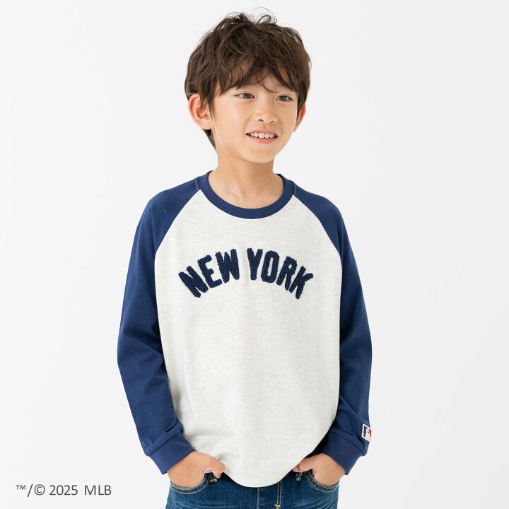 🇯🇵預訂 日本直送🇯🇵MLB三色刺繡印花插肩袖長袖T恤