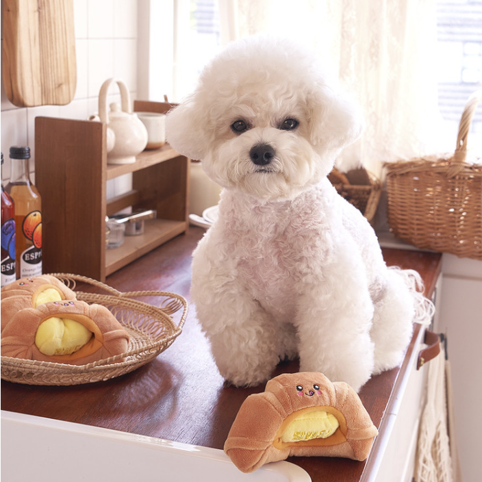 *SuperPet 🇰🇷 狗狗牛油牛角包益智嗅聞玩具