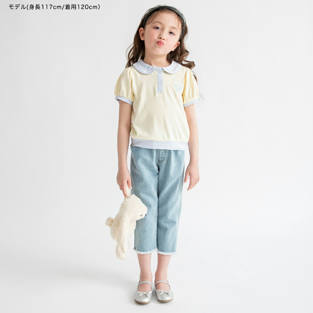 🆕【⭐訂購⭐】🇯🇵日本直送🌀學院風 愛心刺繡 接觸涼感 泡泡袖 Polo上衣［2款選］🌀 [ELFA-0027][260703]