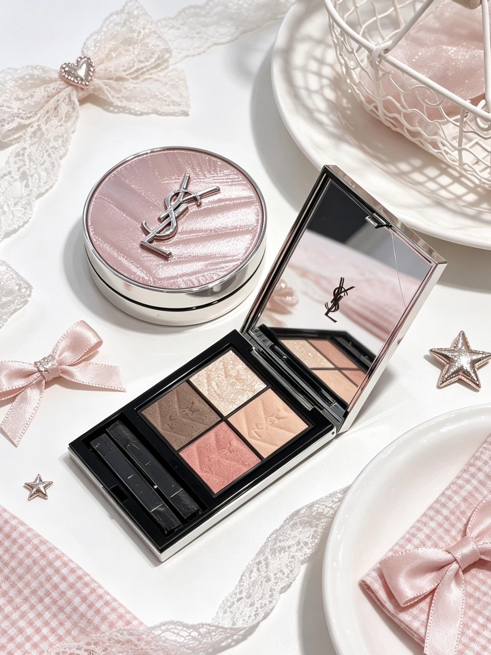 💗2026七夕限定！YSL 聖羅蘭 欲望軌跡 眼影 唇釉 粉氣墊 826 445 446