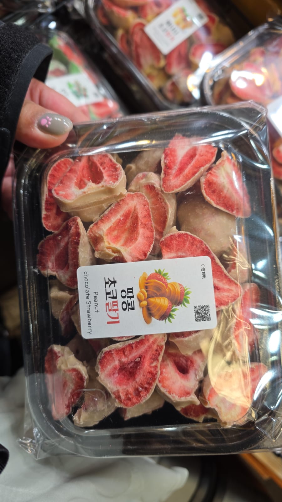 peanut chocolate strawberry