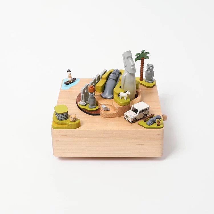 📦訂購 台灣代購 Wooderful life【復活節島】木製城市音樂盒