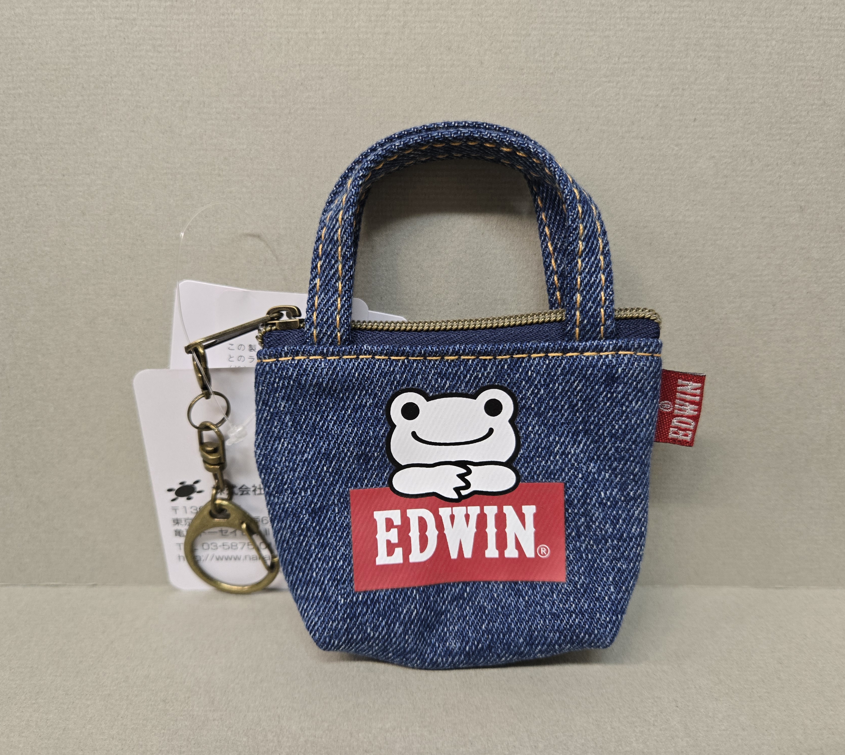 Pickles×Edwin 藍色刺繡蝌蚪袋仔掛飾