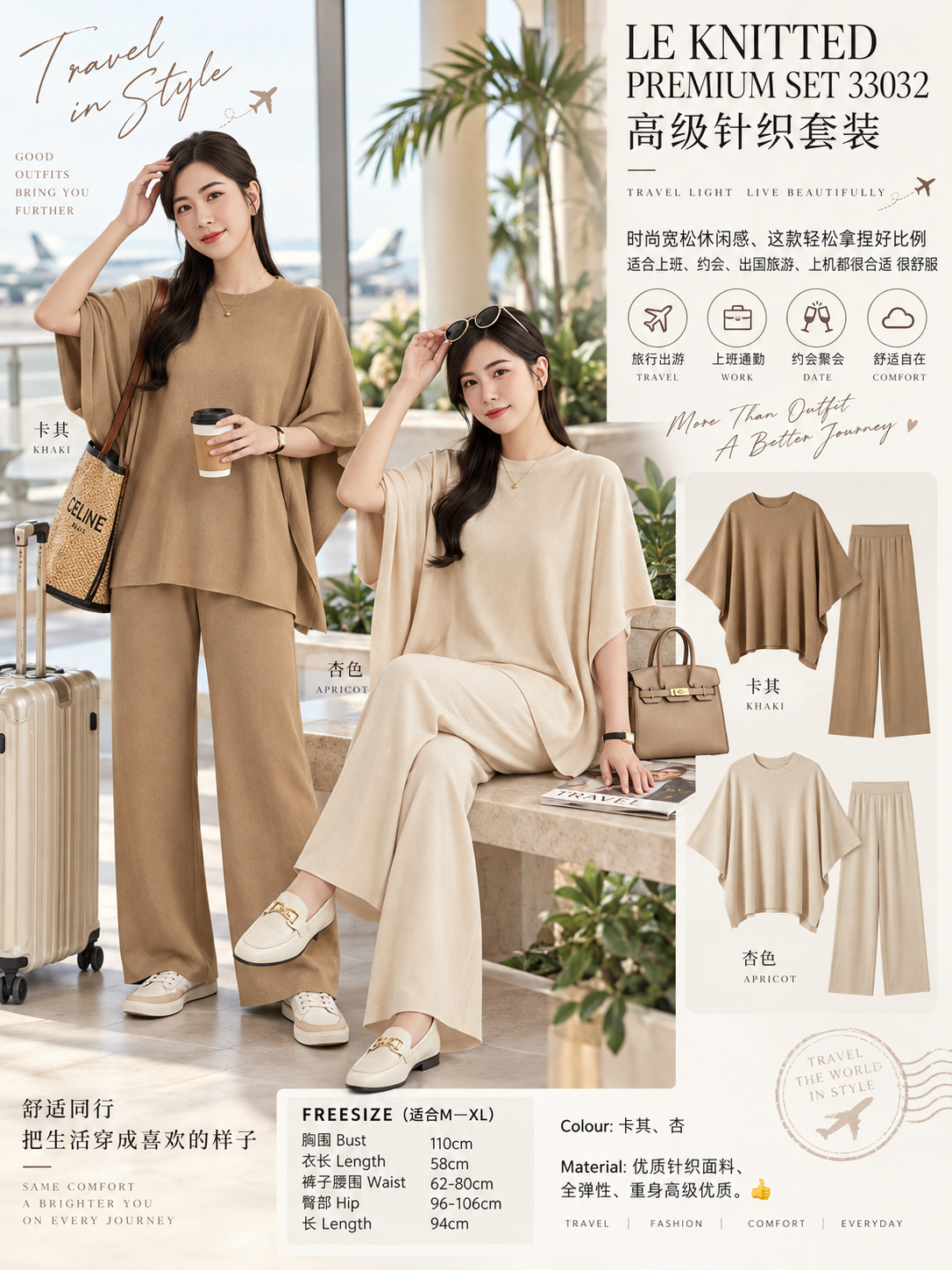33032 PREMIUM KNITTED SET 高级时尚针织套装