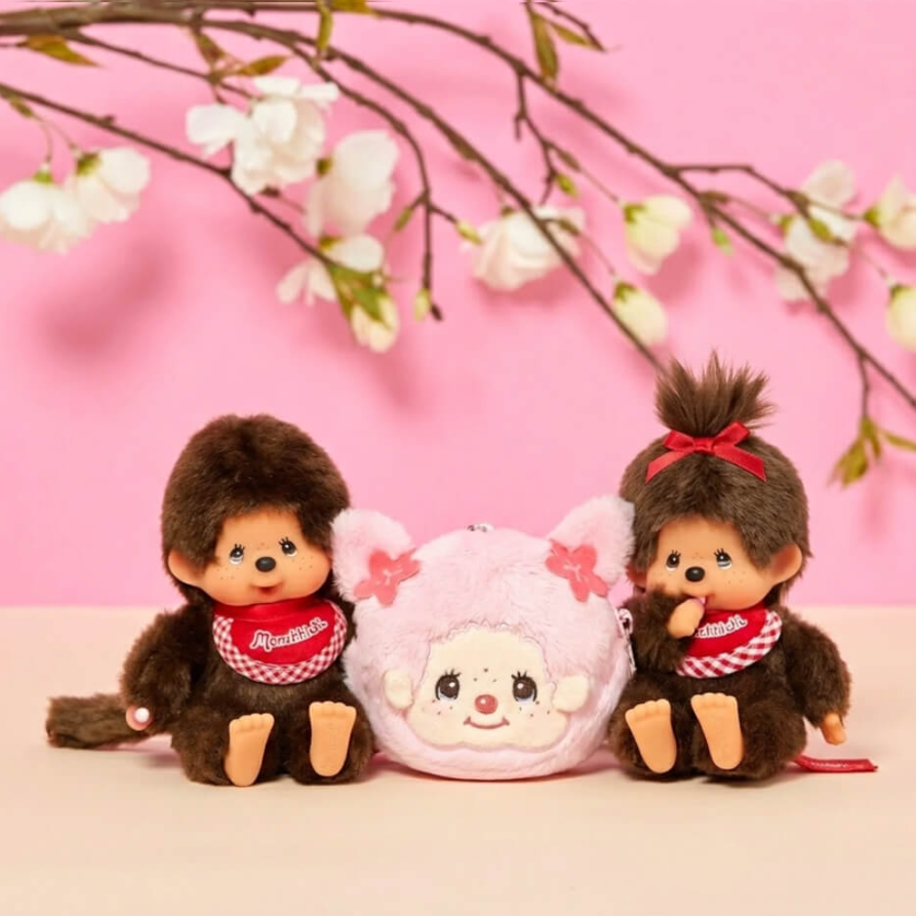 [MONCHHICHI] 櫻花限量版 大頭 Pouch Keyring