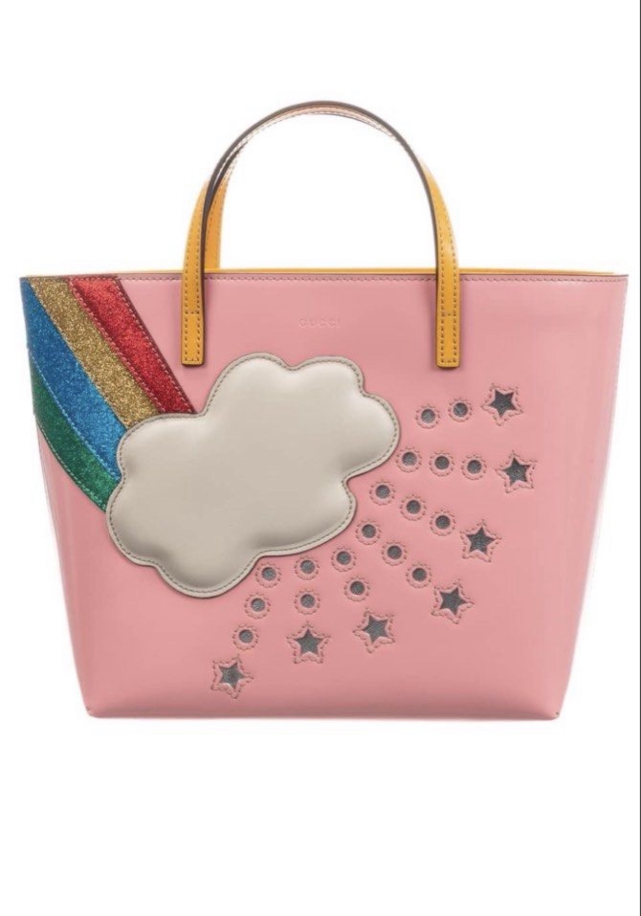 Gucci Kids 粉色雲彩星光手提包
