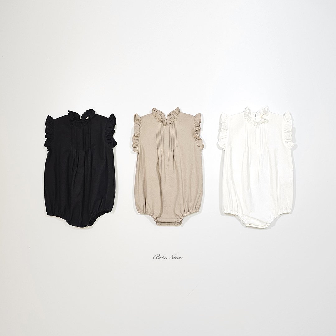 ☀️預訂 韓國直送☀️🇰🇷Bebenine三色摺皺荷葉邊背心包屁衣