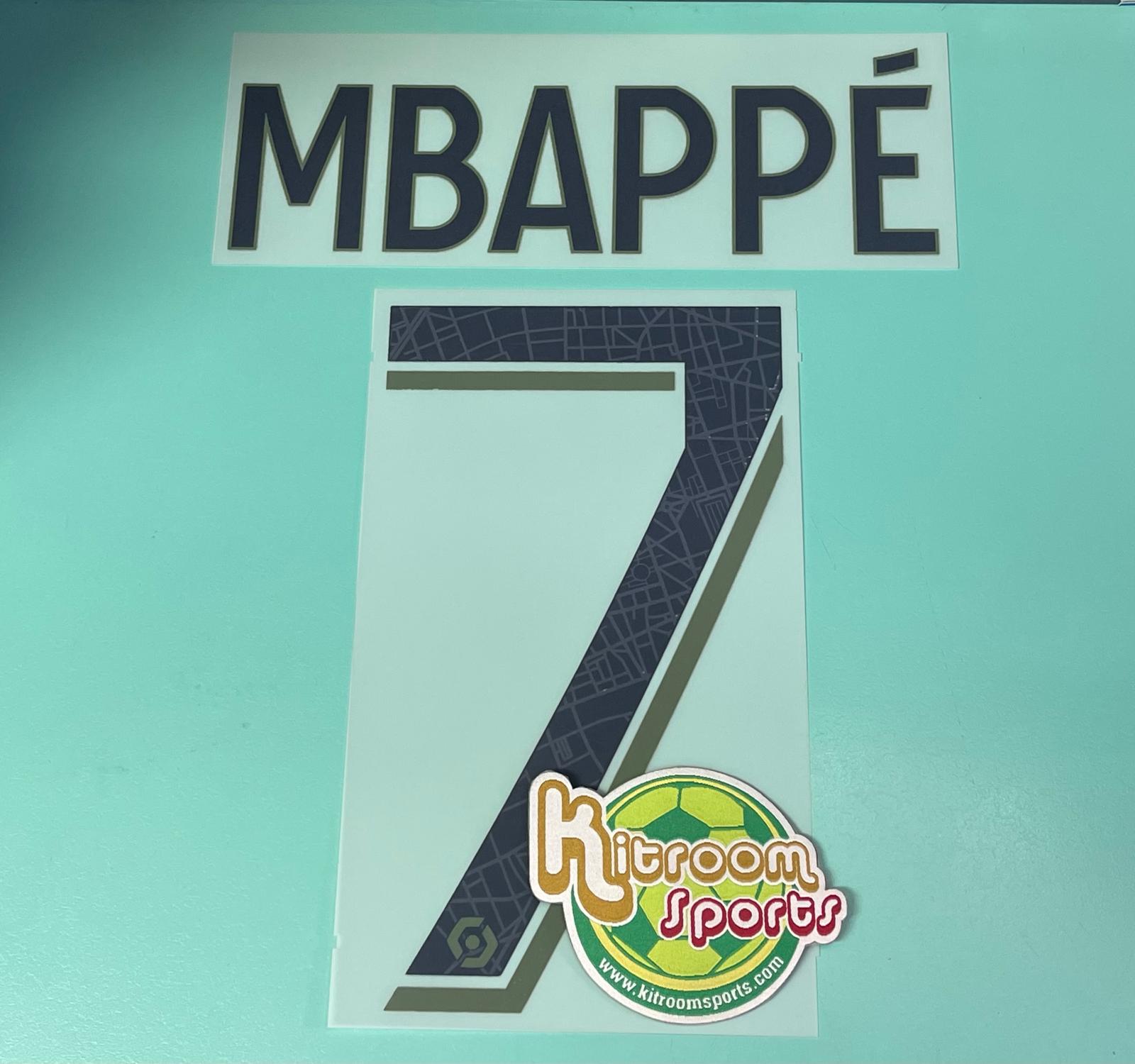 2023-24 PSG 4th Ligue 1 Nameset #7 MBAPPE