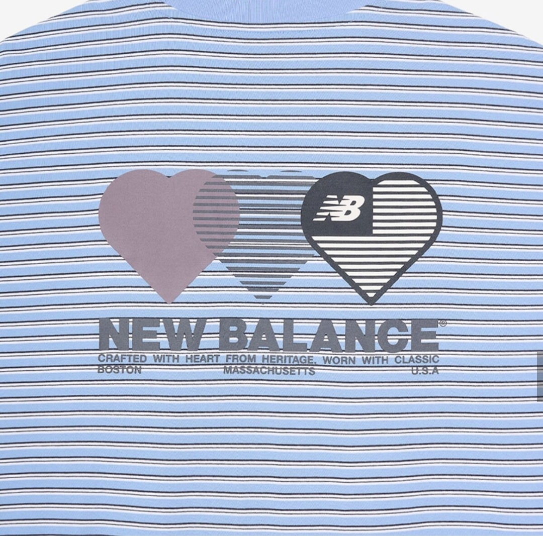 New Balance Heart Tee ｜Stripe 間條款